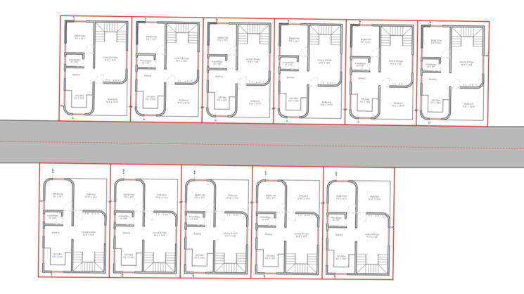 Floor Plan, wagholi 3 Bedroom 1850 Sq.Ft. Villa In Wagholi Pune 8988132