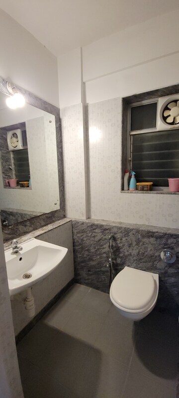 Bathroom in 2 BHK Apartment at Kalpataru Hills, Manpada – for Rent
