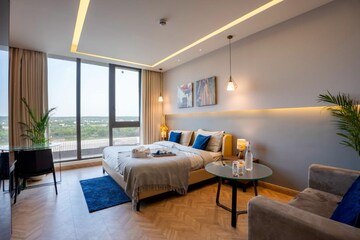 Bedroom in 4 BHK Builder Floor at Unitech Arcadia, South City 2 – for Sale