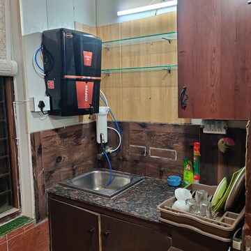 Kitchen in 1 RK Independent House at RWA Apartments, Sector 31 – for Rent