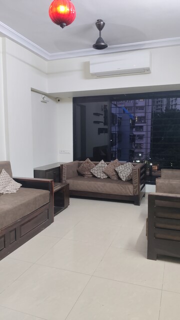 Living Room in 1 BHK Apartment at OM Elegance, Malad West – for Rent
