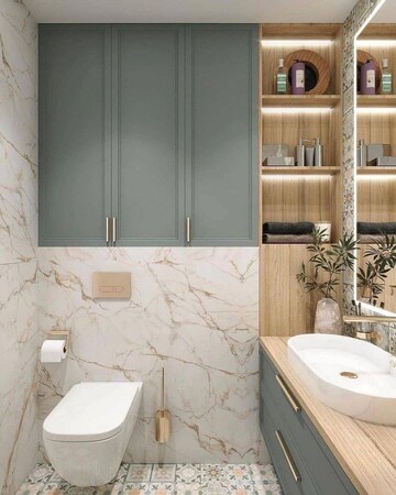 Bathroom in 2 BHK Builder Floor at Haware Intelligentia Axis, Borivali East – for Sale