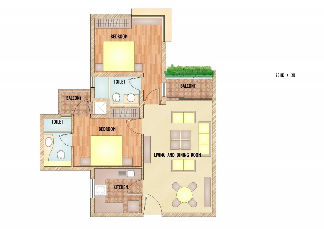 2 BHK Apartment For Rent in Jaypee Green Kosmos Phase II