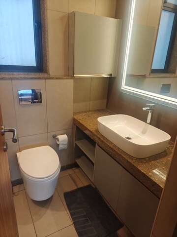 Bathroom in 3 BHK Apartment at Shapoorji Pallonji Vicinia, Powai – for Rent