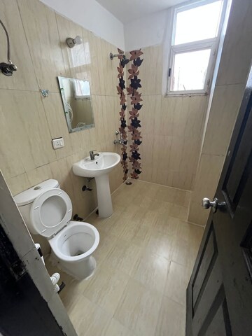 Bathroom in 3 BHK Builder Floor at AJS Heights, Indrapuram – for Rent