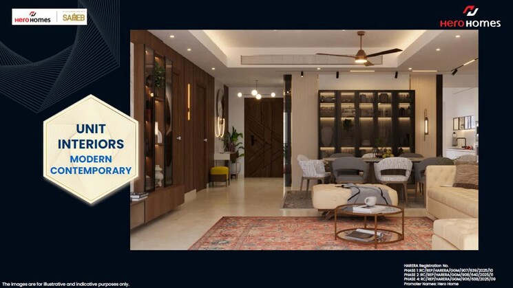 Living Room, hero-homes-palatial 3 Bedroom 2800 Sq.Ft. Apartment In Sector 104 Gurgaon 8989624