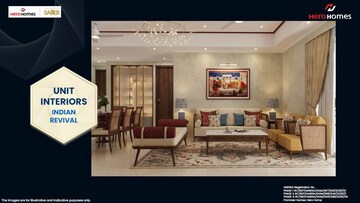 Living Room in 3 BHK Apartment at Hero Homes Palatial, Sector 104 – for Sale