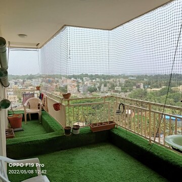 Balcony in 2.5 BHK Apartment at Mantri Lithos, Thanisandra – for Rent