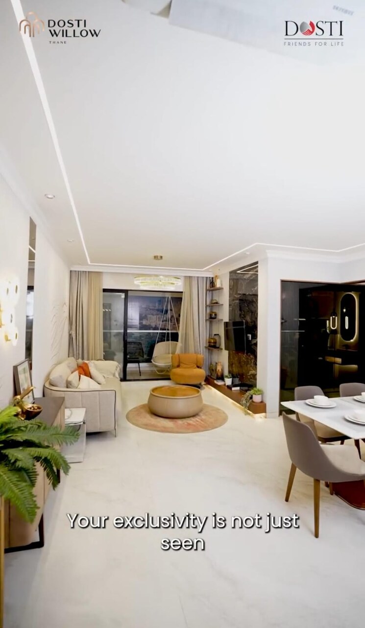 Living Room, dosti-west-county 3 Bedroom 1275 Sq.Ft. Apartment In Balkum Pada Thane 8990397