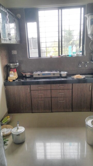 Kitchen in 1 BHK Apartment at Kamdhenu Jasmine CHS, Pimple Saudagar – for Rent