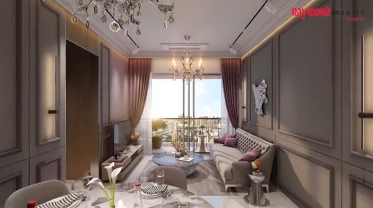 Living Room, raymond-the-address 3 Bedroom 1178 Sq.Ft. Apartment In Pokhran Road No Two Thane 8990766