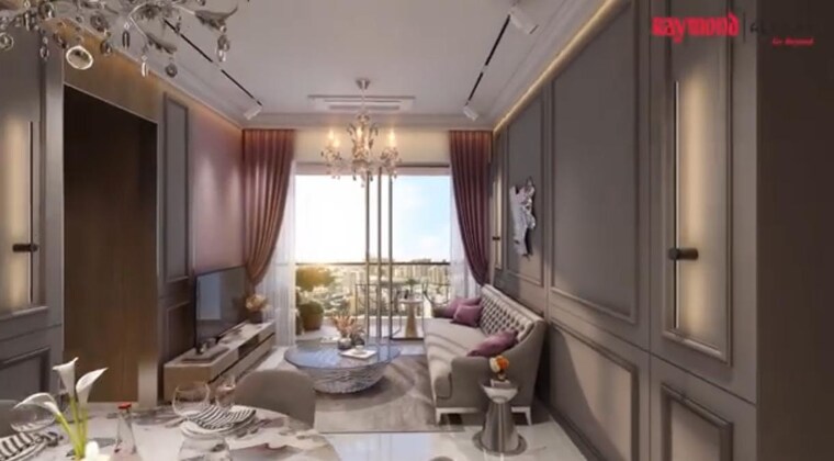 Living Room, raymond-the-address 3 Bedroom 1178 Sq.Ft. Apartment In Pokhran Road No Two Thane 8990766