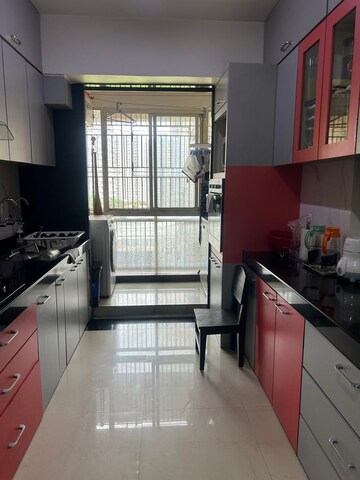Kitchen in 3 BHK Apartment at Rustomjee OZone, Goregaon West – for Rent