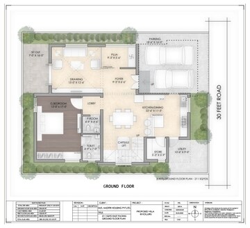 Floor Plan in 3 BHK Villa at Patelguda – for Sale