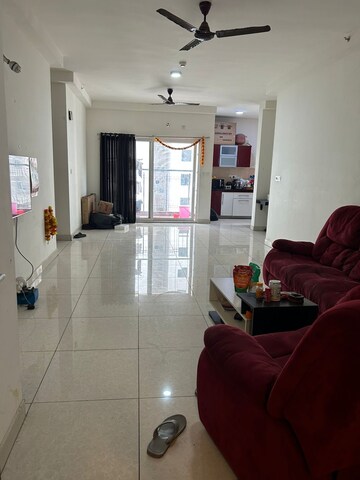 Living Room in 3 BHK Apartment at Prestige High Fields, Gachibowli – for Rent