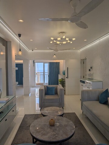 Living Room in 2 BHK Apartment at Mount Sea View Apartment, Versova – for Rent