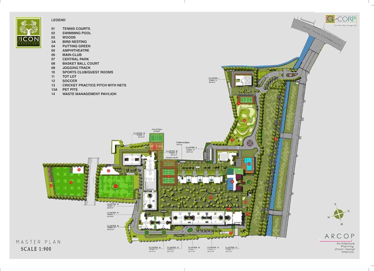 Master Plan, g-corp-the-icon 3 Bedroom 1513 Sq.Ft. Apartment In Thanisandra Main Road Bangalore 8991360
