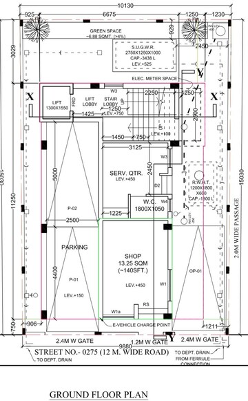 Floor Plan in 6+ BHK Villa at New Town Action Area 1 – for Sale