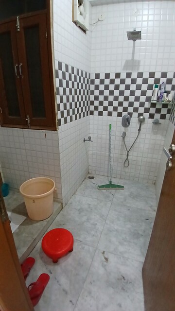Bathroom in 3 BHK Apartment at Shaheen Bagh – for Sale