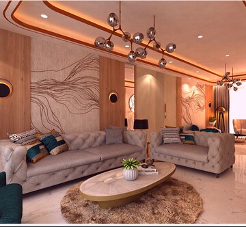 Living Room in 3 BHK Apartment at Miramar – for Sale