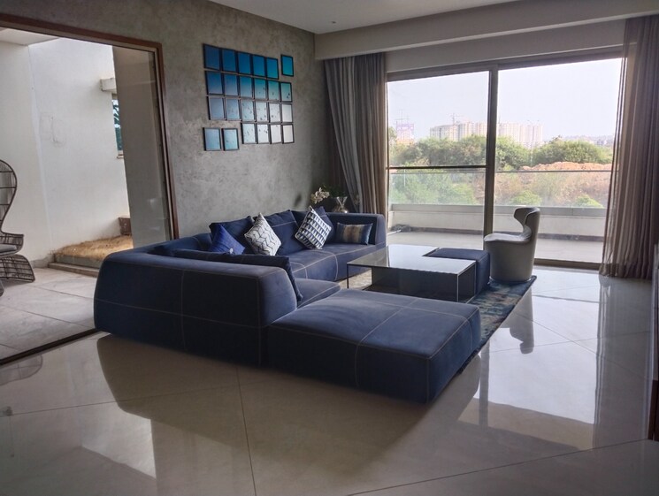 Living Room, jayabheri-the-peaks 4 Bedroom 5440 Sq.Ft. Apartment In Narsingi Hyderabad 8992015