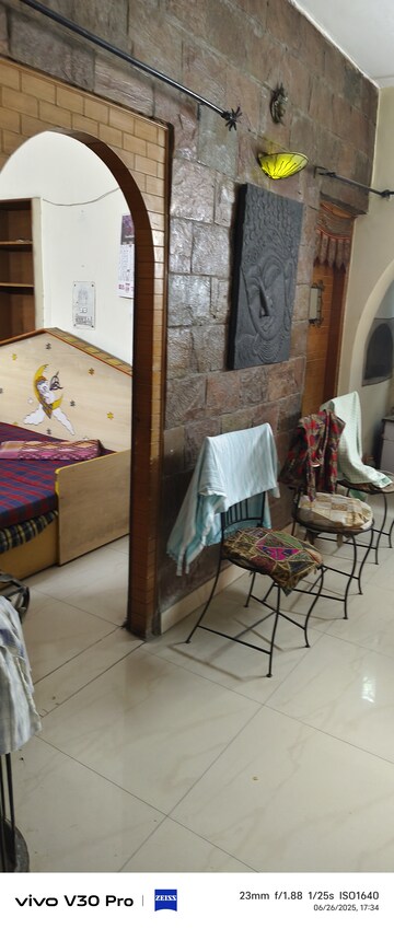 Staircase in 3 BHK Apartment at Pawitra Cooperative Society, Vasundhara Enclave – for Rent