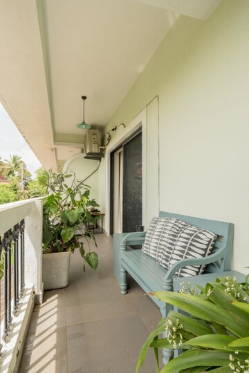 Balcony in 2 BHK Apartment at Siolim – for Rent