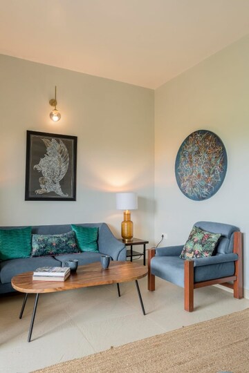 Living Room in 2 BHK Apartment at Siolim – for Rent