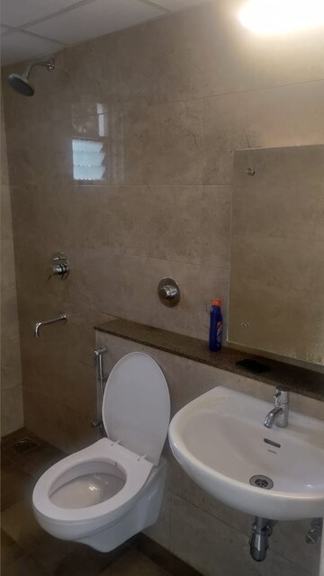 Bathroom in 3 BHK Apartment at Goyal Orchid Piccadilly, Thanisandra Main Road – for Rent