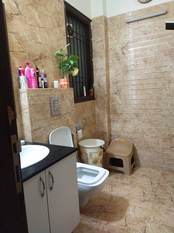 Bathroom in 3 BHK Builder Floor at Ansal Sushant Apartments, Sushant Lok I – for Rent