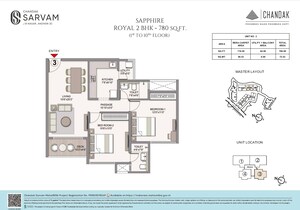Master Plan in 2 BHK Apartment at Chandak Sarvam, Jb Nagar – for Sale