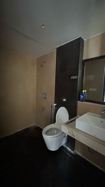 Bathroom in 3 BHK Apartment at Sanghvi Hills, Ghodbunder Road – for Rent