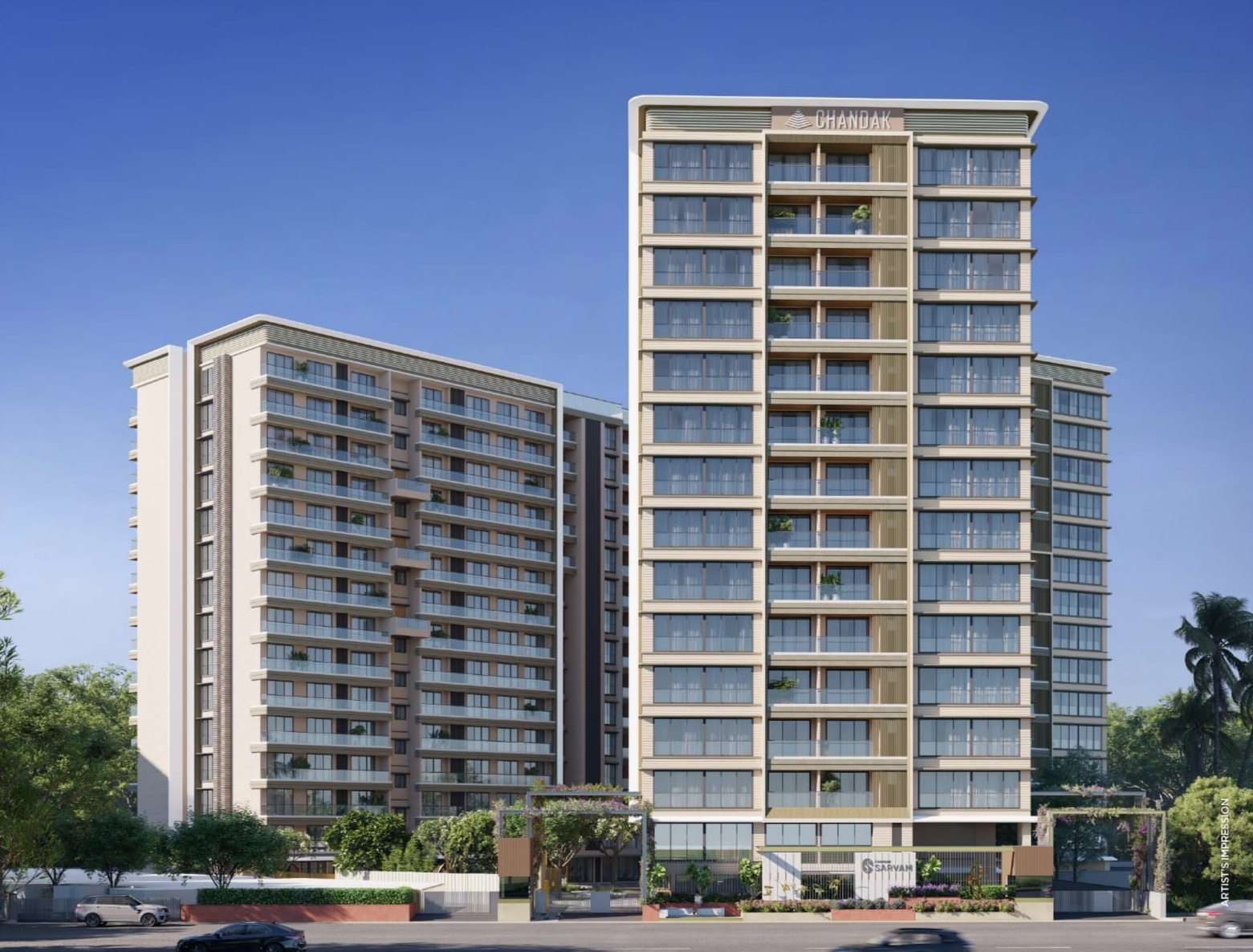 2 BHK 775 Sq.Ft. Apartment in Chandak Sarvam