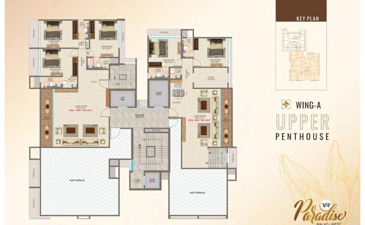 Floor Plan, vir-paradise 2 Bedroom 645 Sq.Ft. Apartment In Malad West Mumbai 8602405