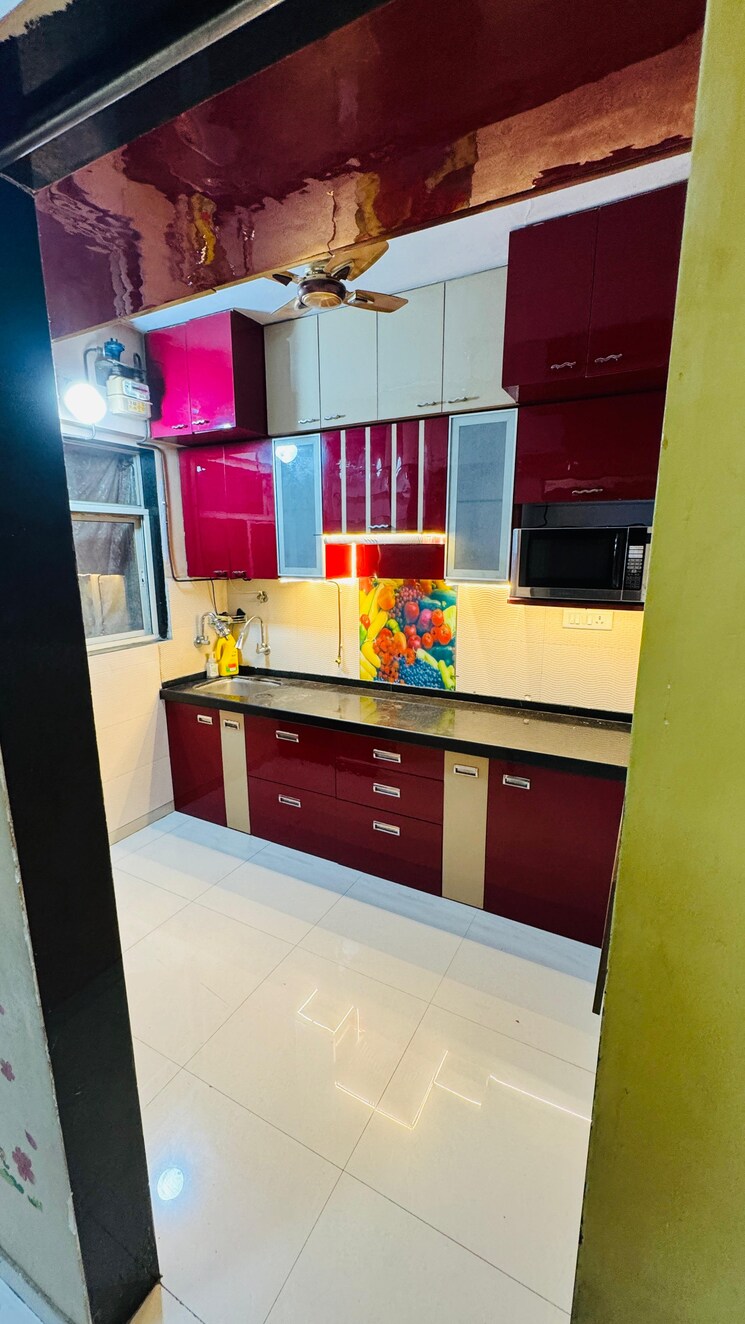 Kitchen, rosa-classique 1 Bedroom 460 Sq.Ft. Apartment In Kasarvadavali Thane 8993444