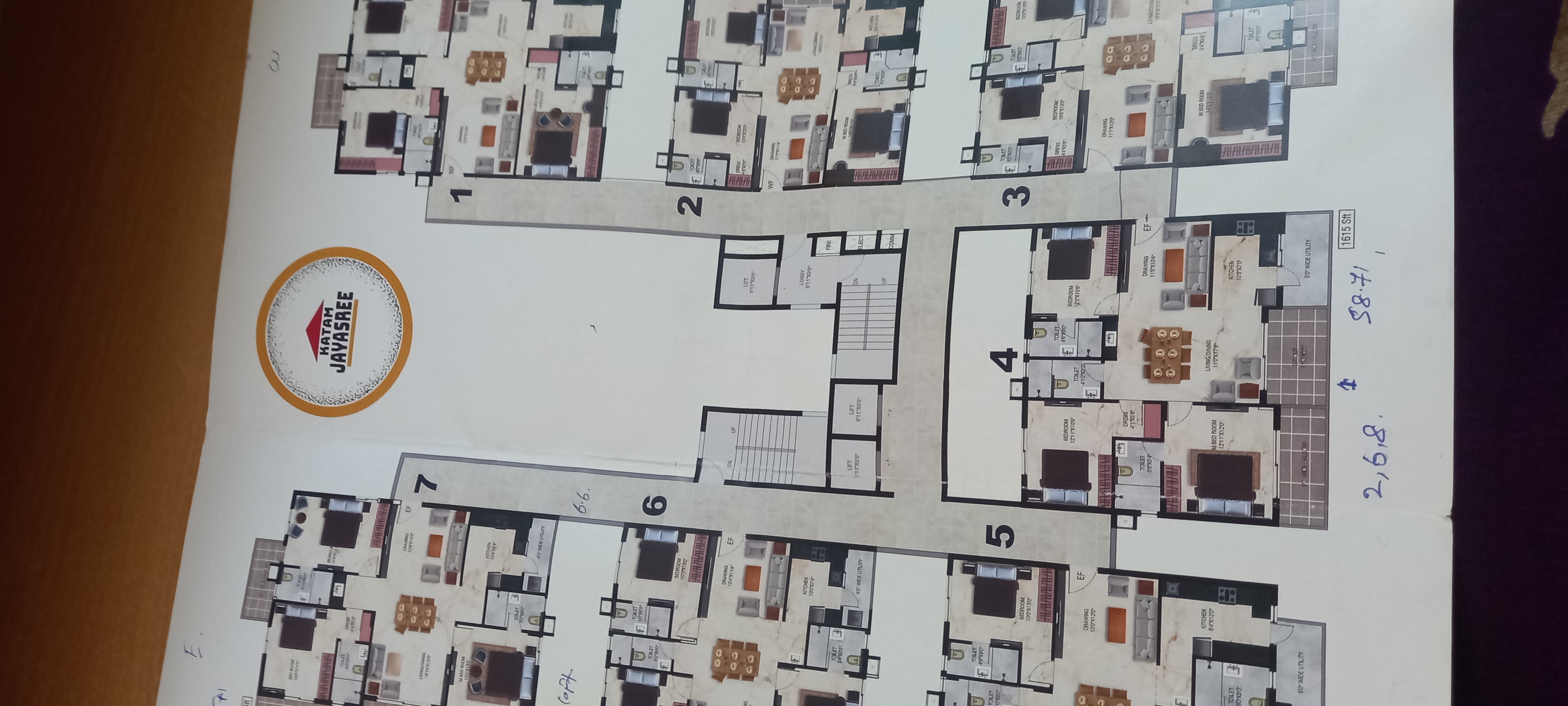 3 BHK + Pooja Room Apartment For Sale in Maram Katam Jayasree