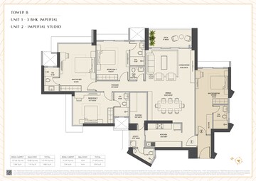 Floor Plan in 4 BHK Apartment at K Raheja Antares, Kanjurmarg West – for Sale