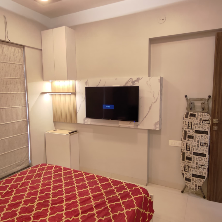Bedroom, futuristic-the-spectrum 2 Bedroom 700 Sq.Ft. Apartment In Tathawade Pune 8993888