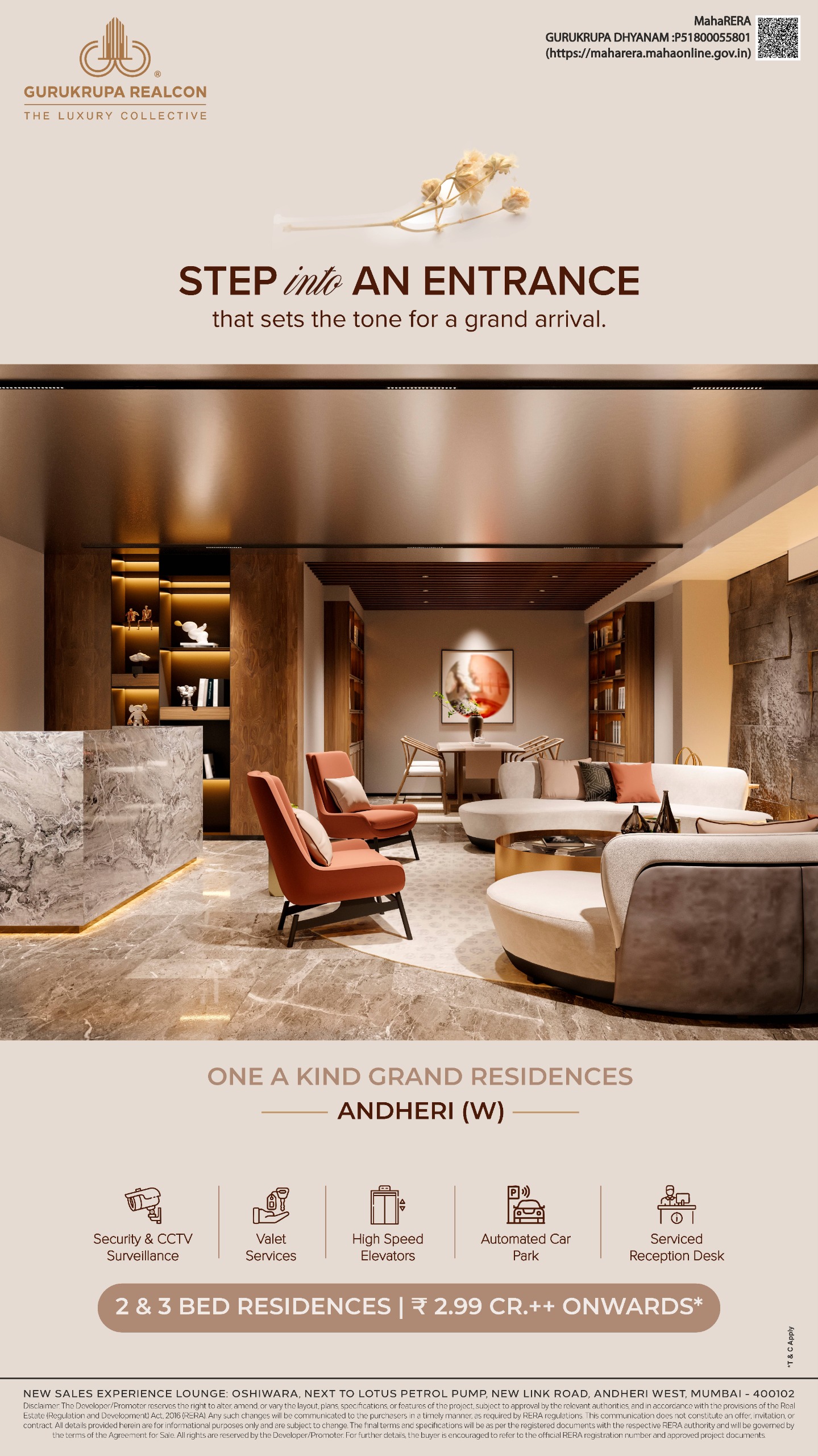 2 BHK Apartment For Sale in Gurukrupa Realcon