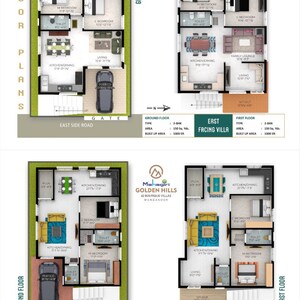 Floor Plan in 4 BHK Villa at Mahagiri Golden Hills, Munganoor – for Sale