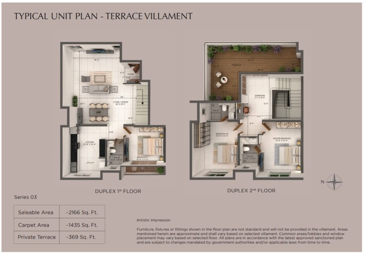 Floor Plan, provident-deansgate 3 Bedroom 2166 Sq.Ft. Villa In Kempalingapura Bangalore 8994637
