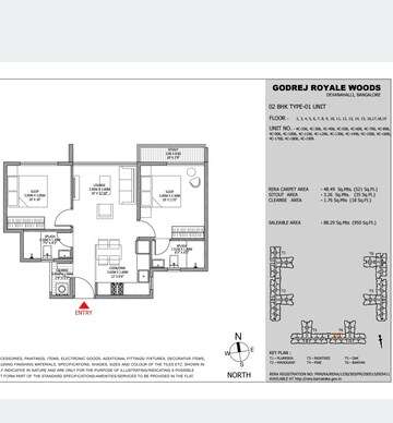 2 BHK Apartment For Sale in Godrej Royale Woods, Devanahalli