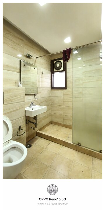Bathroom in 3 BHK Builder Floor at Gulmohar Park – for Rent