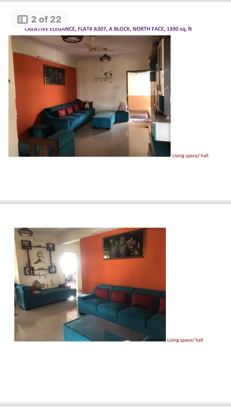 Living Room, creative-elegance 3 Bedroom 1370 Sq.Ft. Apartment In Nagavara Bangalore 8995016