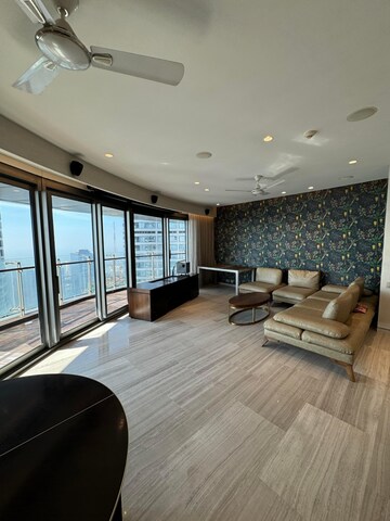 Living Room in 5 BHK Apartment at Lodha The World Towers World One Tier 2, Worli – for Rent