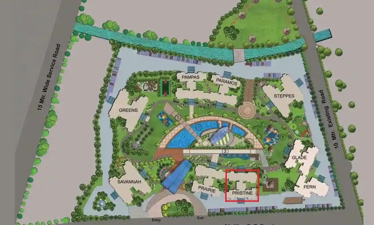 Master Plan, sheth-vasant-lawns 3 Bedroom 967 Sq.Ft. Apartment In Laxmi Nagar Thane 8995316
