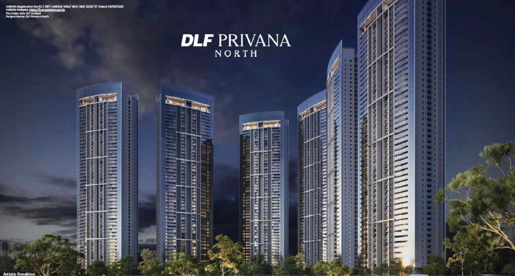 4 BHK + Servant Room 3977 Sq.Ft. Apartment in DLF Privana North