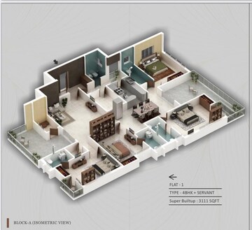 Floor Plan in 4 BHK Apartment at Argora – for Sale