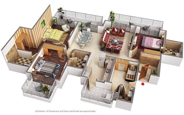 Floor Plan in 4 BHK Apartment at ATS Triumph, Sector 104 – for Sale