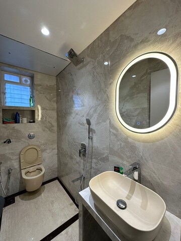 Bathroom in 2 BHK Apartment at Vasu Bhavan, Khar West – for Rent